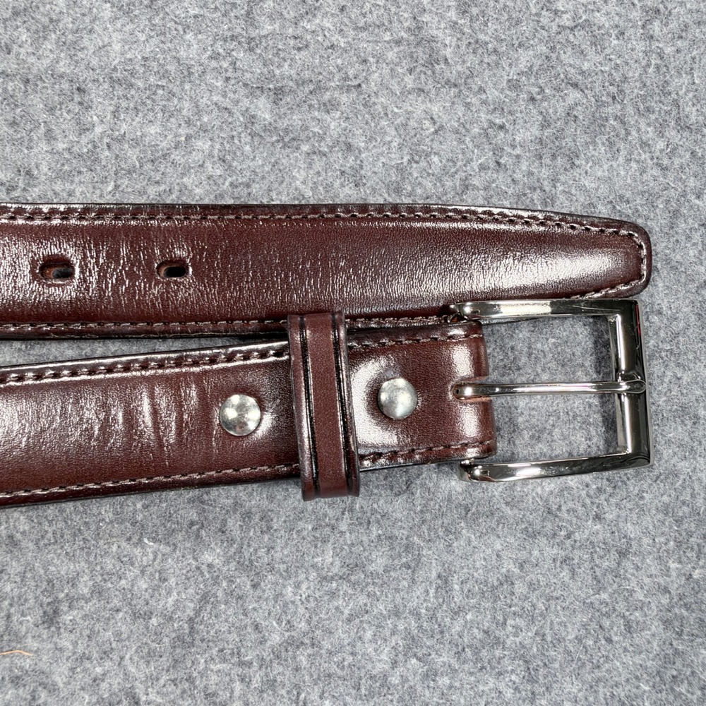 Galco SB1 Dark Brown Leather Belt 42 Handmade USA Solid Brass Buckle B249 WCD